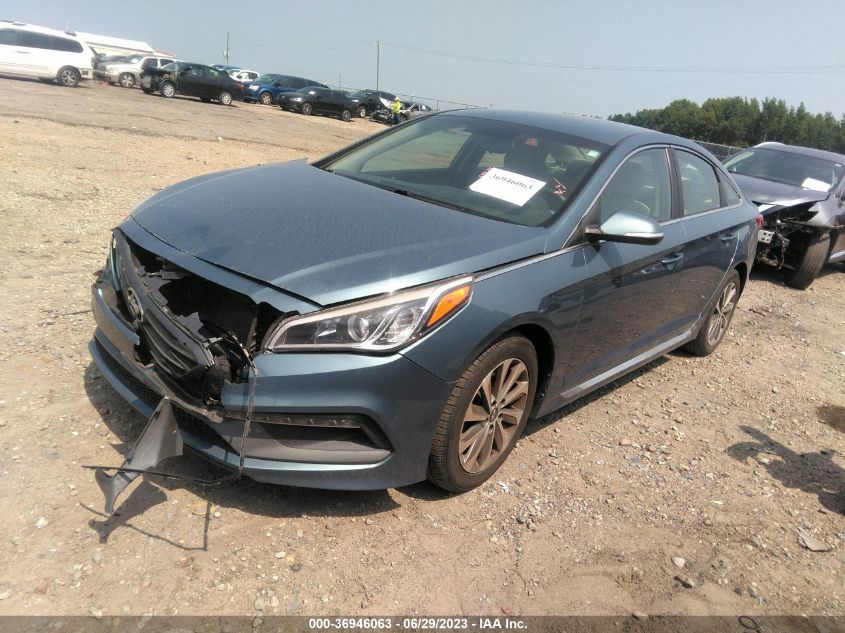 2015 HYUNDAI SONATA 2.4L SPORT - 5NPE34AF0FH047533