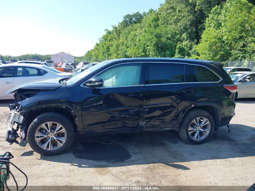 2015 TOYOTA HIGHLANDER XLE - 5TDJKRFHXFS130972