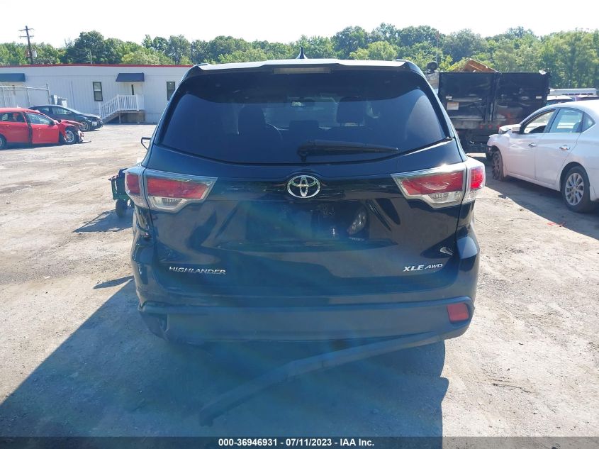 2015 TOYOTA HIGHLANDER XLE - 5TDJKRFHXFS130972