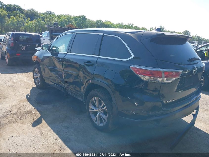 2015 TOYOTA HIGHLANDER XLE - 5TDJKRFHXFS130972