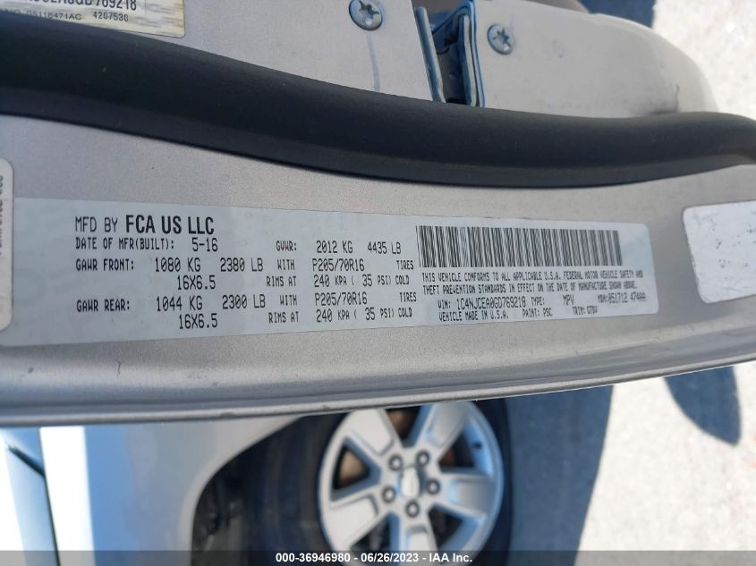 2016 JEEP COMPASS LATITUDE - 1C4NJCEA0GD769218