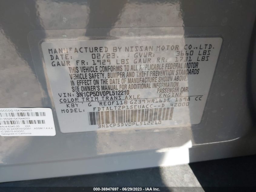 2023 NISSAN KICKS SR - 3N1CP5DV0PL512210
