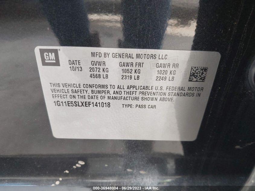2014 CHEVROLET MALIBU LT - 1G11E5SLXEF141018