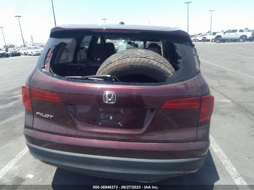 2017 HONDA PILOT EX-L - 5FNYF5H56HB019681