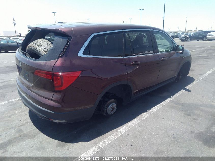 2017 HONDA PILOT EX-L - 5FNYF5H56HB019681