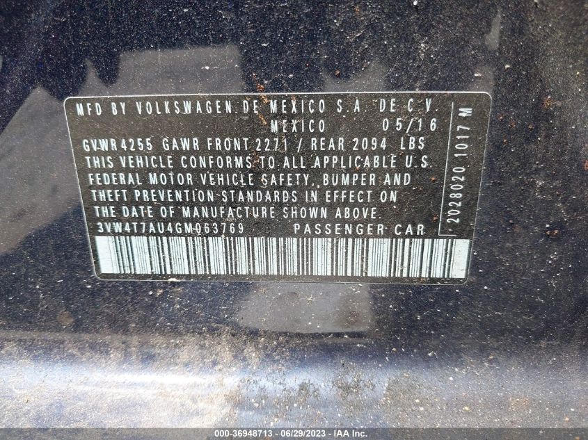 2016 VOLKSWAGEN GOLF GTI S - 3VW4T7AU4GM063769