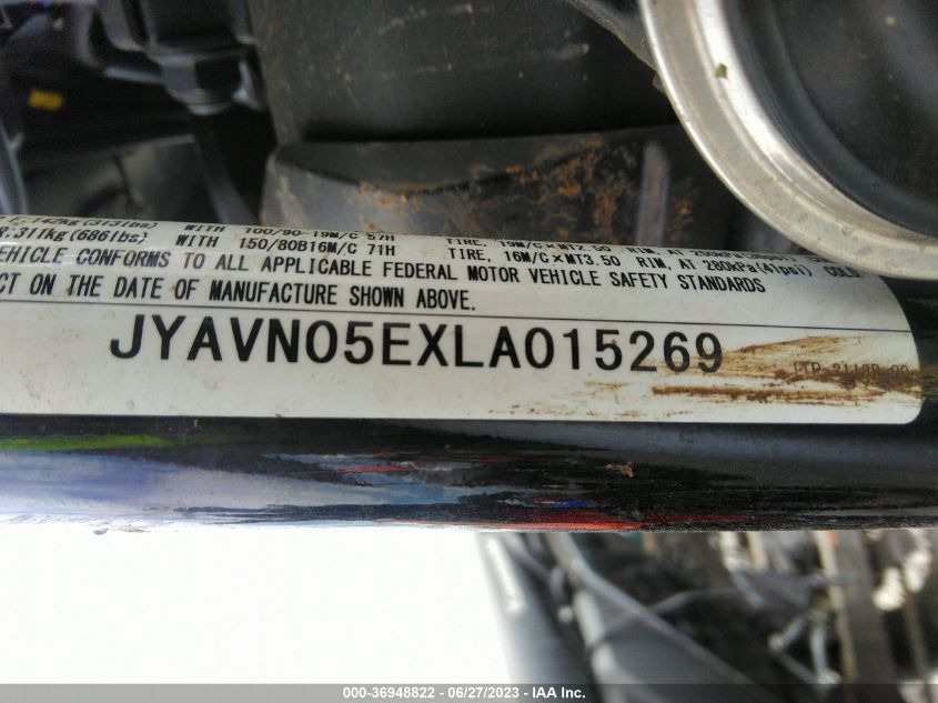2020 YAMAHA XVS950 CU/CUC JYAVN05EXLA015269