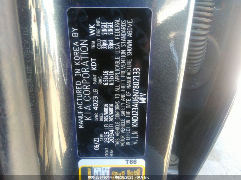 2022 KIA SOUL LX - KNDJ23AU6N7802133