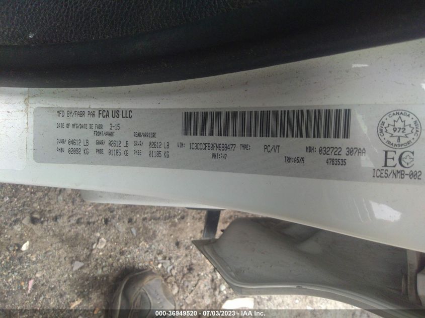 2015 CHRYSLER 200 LX - 1C3CCCFB0FN698477