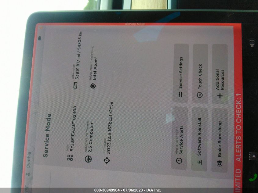 2018 TESLA MODEL 3 RANGE BATTERY - 5YJ3E1EA2JF102408