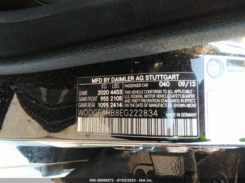 2014 MERCEDES-BENZ C 250 - WDDGF4HB8EG222834