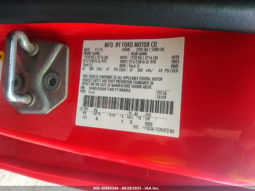 2014 FORD TRANSIT CONNECT WAGON XLT - NM0GS9F74E1138852