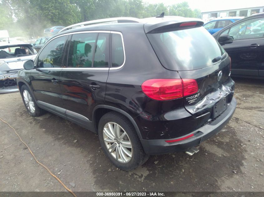 2013 VOLKSWAGEN TIGUAN SE W/SUNROOF & NAV - WVGAV3AX6DW577696