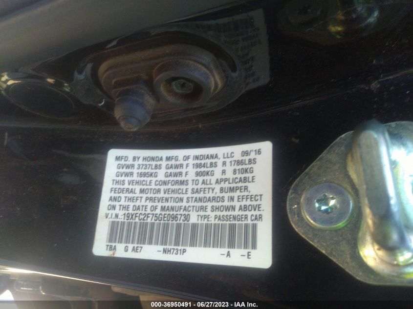 2016 HONDA CIVIC SEDAN EX - 19XFC2F75GE096730