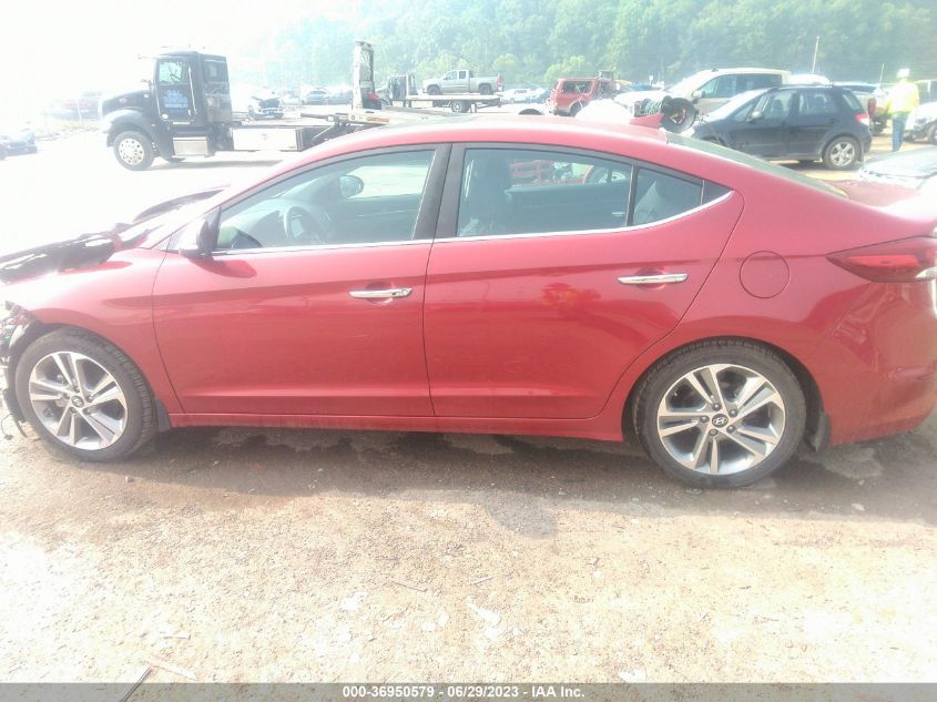 2017 HYUNDAI ELANTRA LIMITED - KMHD84LF3HU313741
