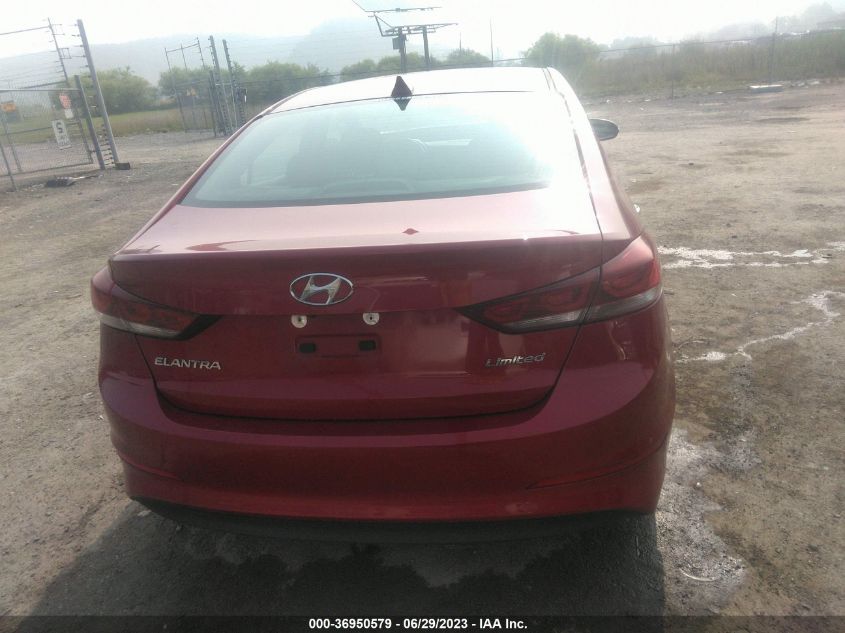 2017 HYUNDAI ELANTRA LIMITED - KMHD84LF3HU313741
