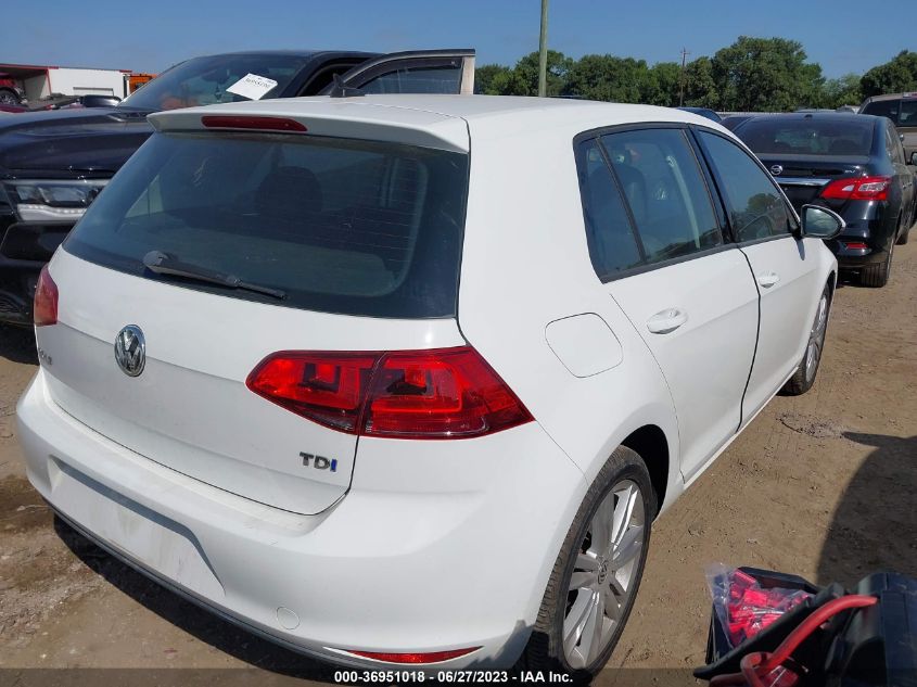 2015 VOLKSWAGEN GOLF TDI SE - 3VW2A7AU2FM014758