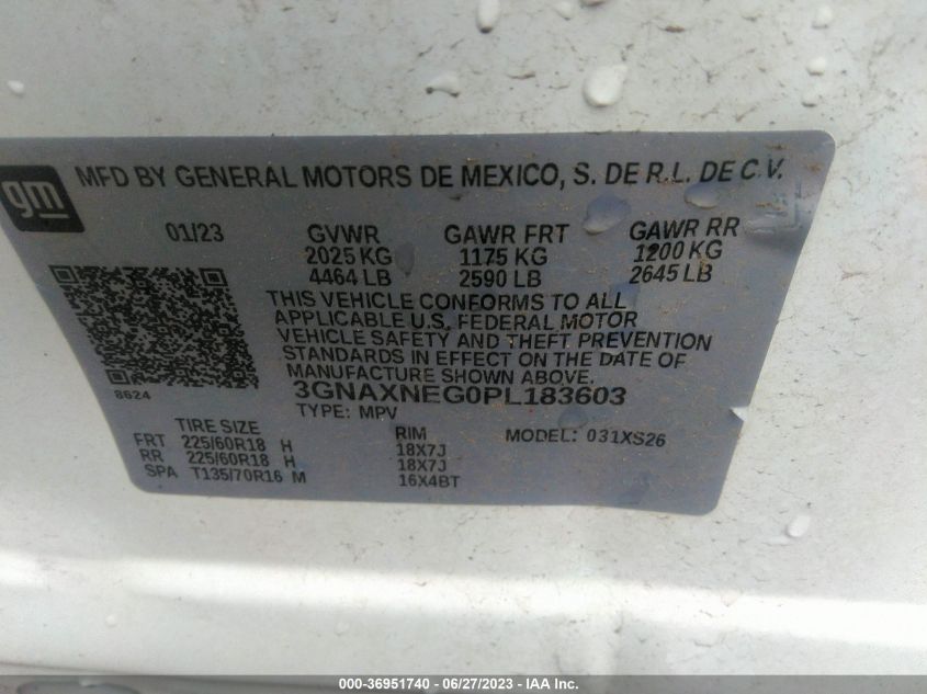 2023 CHEVROLET EQUINOX PREMIER - 3GNAXNEG0PL183603