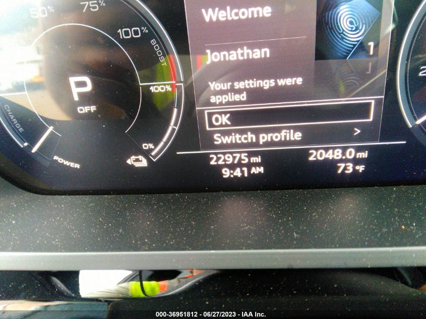 2019 AUDI E-TRON PREMIUM PLUS WA1LAAGE6KB013595