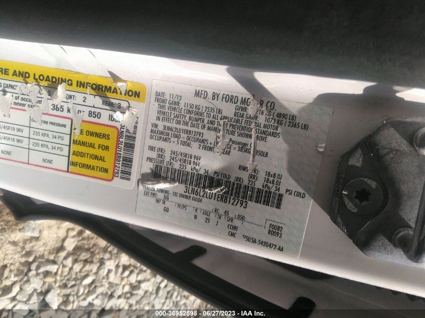 2014 LINCOLN MKZ HYBRID - 3LN6L2LU1ER812793