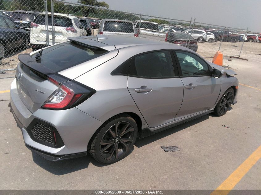 2018 HONDA CIVIC HATCHBACK SPORT - SHHFK7H48JU220444