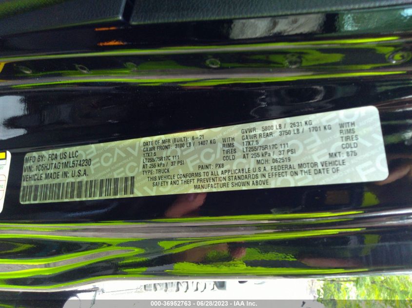 2021 JEEP GLADIATOR SPORT - 1C6HJTAG1ML574230
