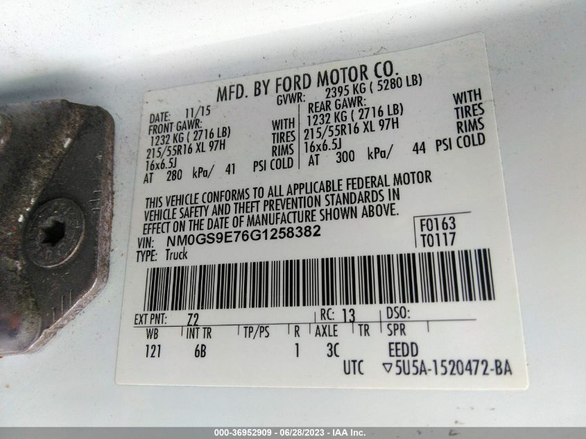 2016 FORD TRANSIT CONNECT WAGON XL - NM0GS9E76G1258382
