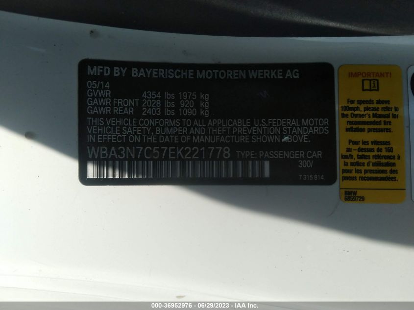 2014 BMW 428I - WBA3N7C57EK221778