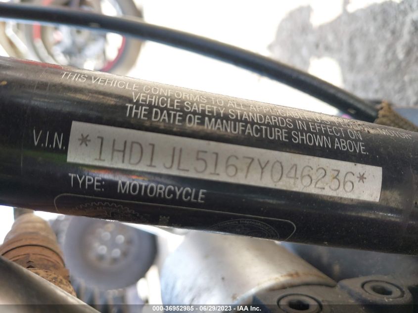 2007 HARLEY-DAVIDSON FXST CUSTOM 1HD1JL5167Y046236
