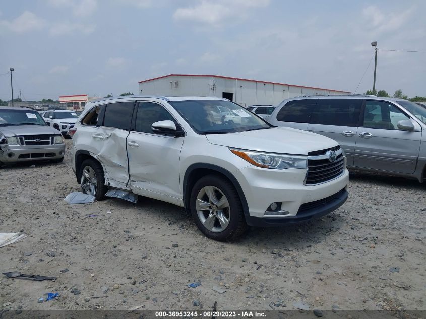 2015 TOYOTA HIGHLANDER LIMITED - 5TDDKRFH9FS176161