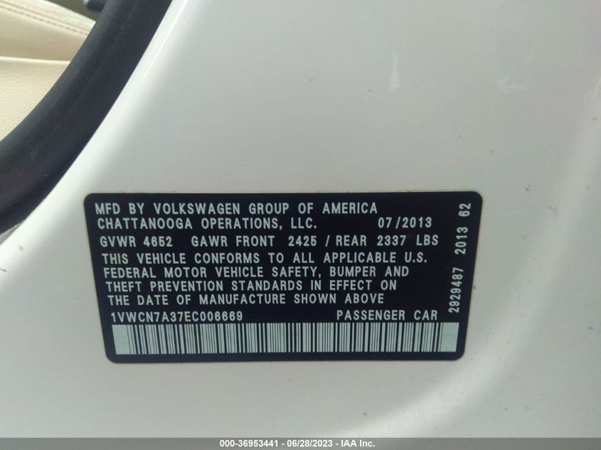 Фото: 1VWCN7A37EC006669 - 9