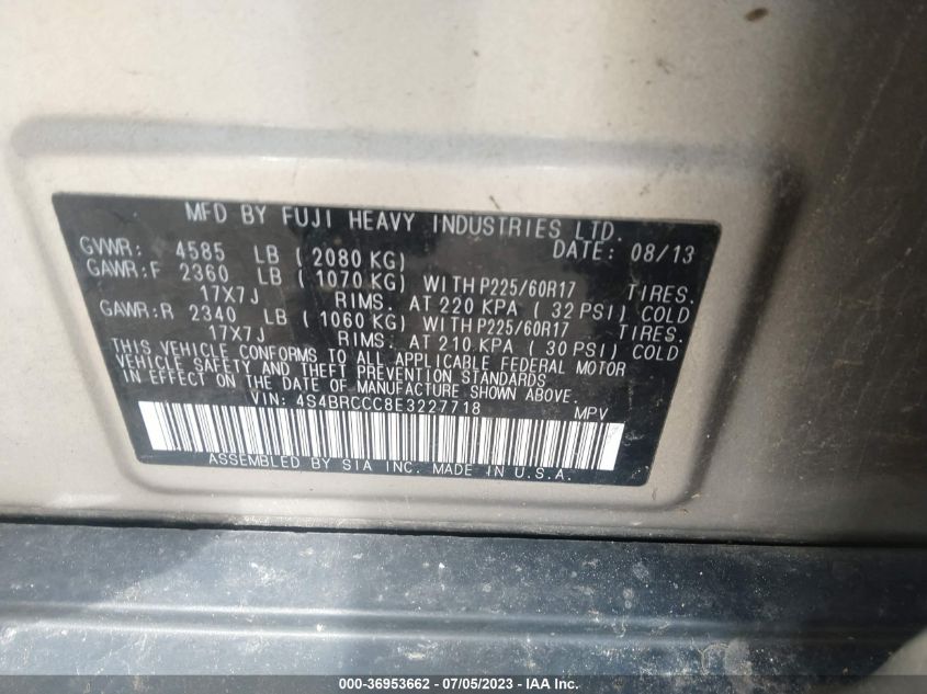 2014 SUBARU OUTBACK 2.5I PREMIUM - 4S4BRCCC8E3227718