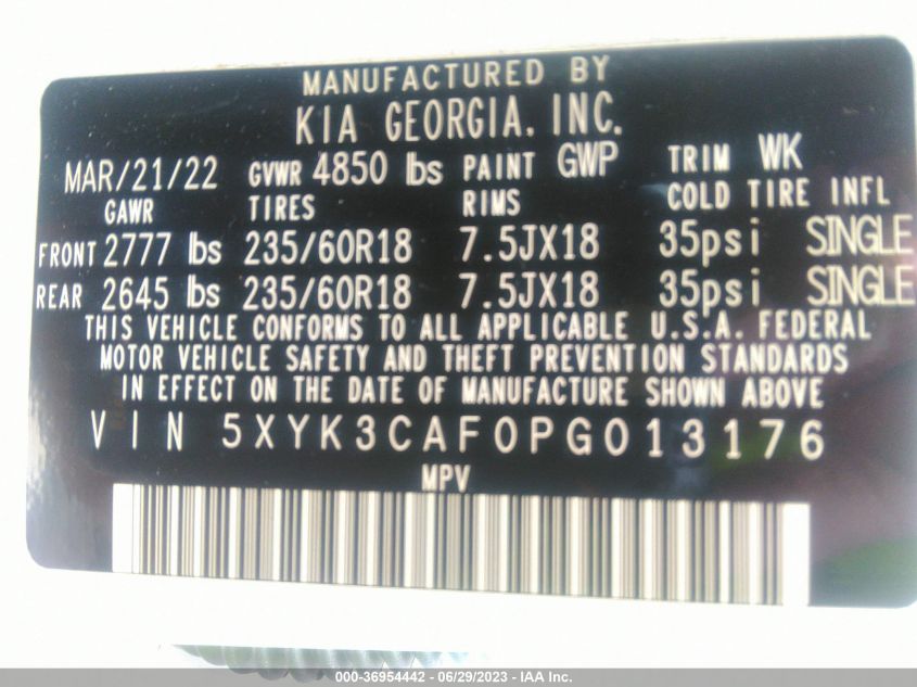 2023 KIA SPORTAGE EX - 5XYK3CAF0PG013176