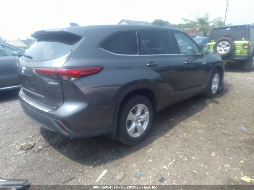 2020 TOYOTA HIGHLANDER HYBRID LE - 5TDBBRCH6LS512775