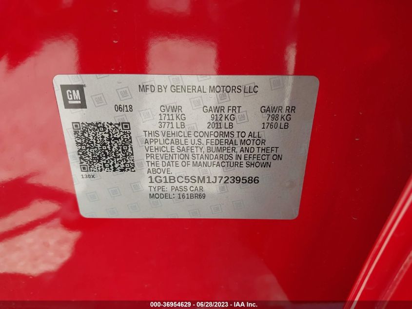 2018 CHEVROLET CRUZE LS - 1G1BC5SM1J7239586