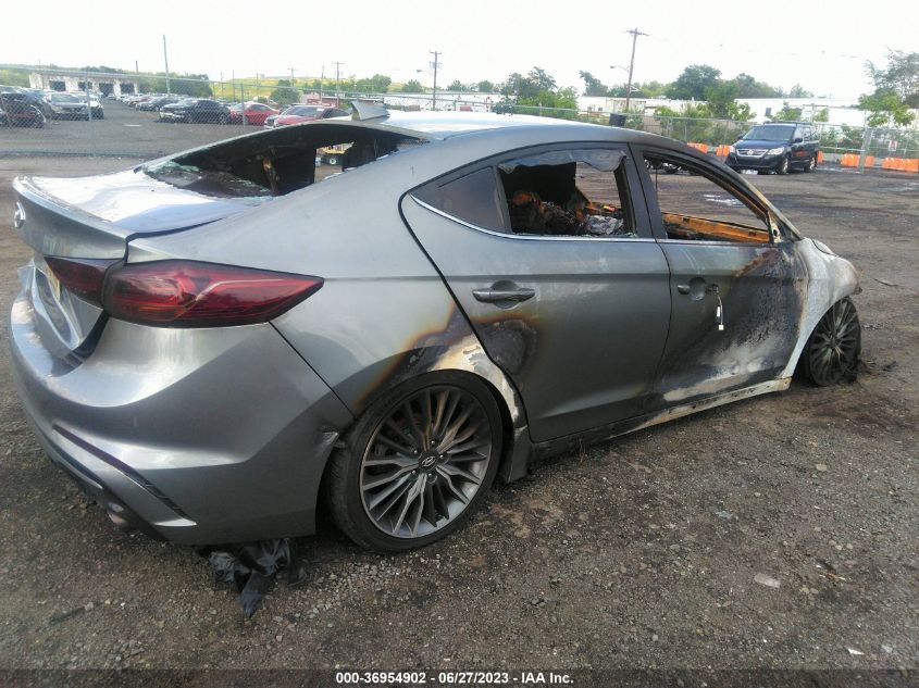 2018 HYUNDAI ELANTRA SPORT - KMHD04LB8JU563471