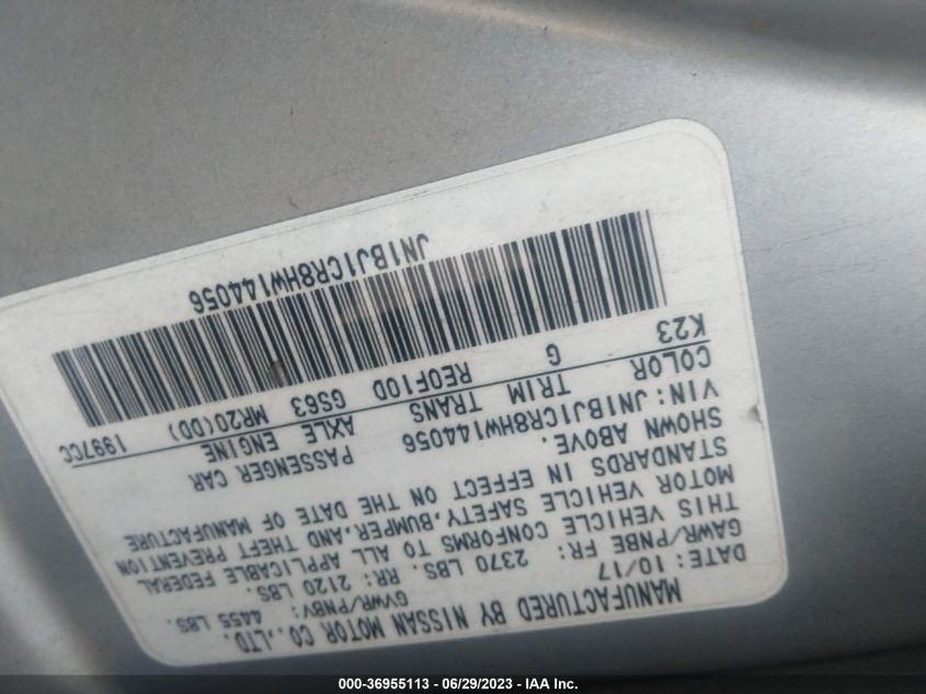 2017 NISSAN ROGUE SPORT SL - JN1BJ1CR8HW144056