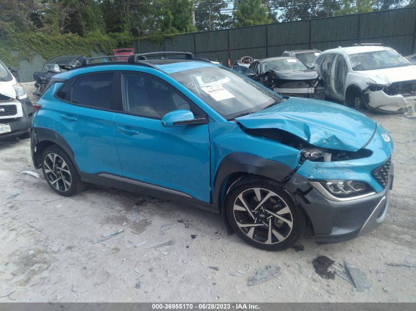 2022 HYUNDAI KONA LIMITED - KM8K5CA39NU790074