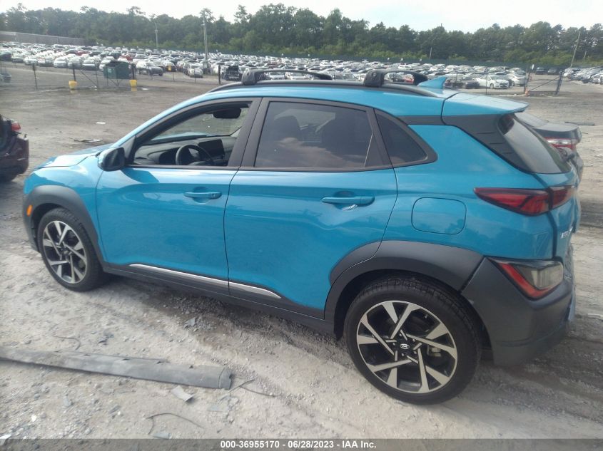 2022 HYUNDAI KONA LIMITED - KM8K5CA39NU790074