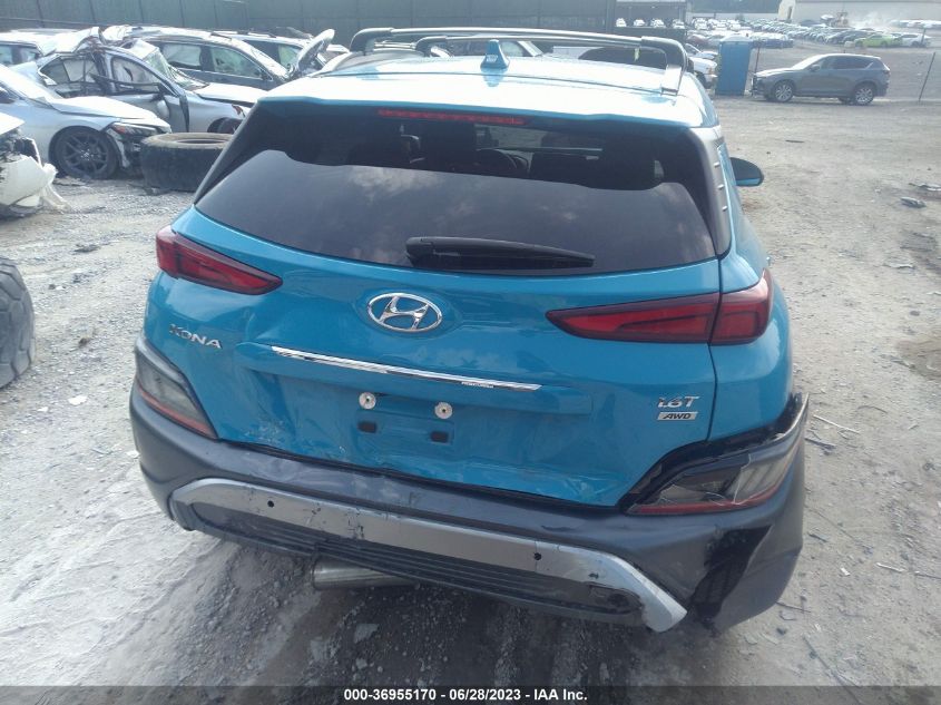 2022 HYUNDAI KONA LIMITED - KM8K5CA39NU790074