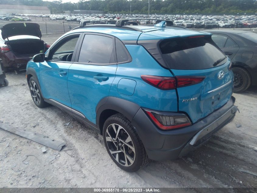 2022 HYUNDAI KONA LIMITED - KM8K5CA39NU790074