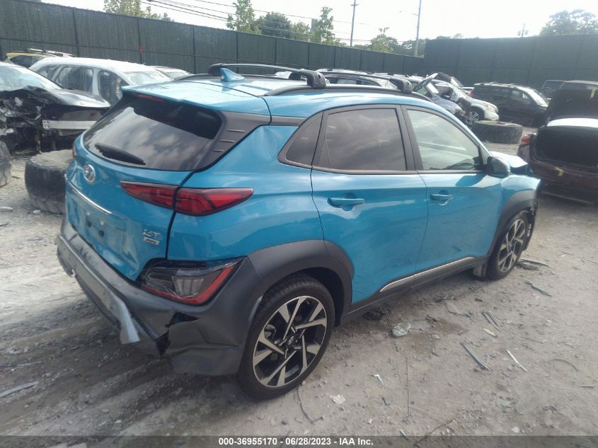 2022 HYUNDAI KONA LIMITED - KM8K5CA39NU790074