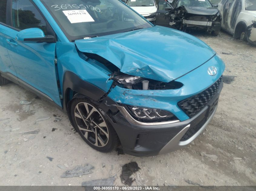 2022 HYUNDAI KONA LIMITED - KM8K5CA39NU790074