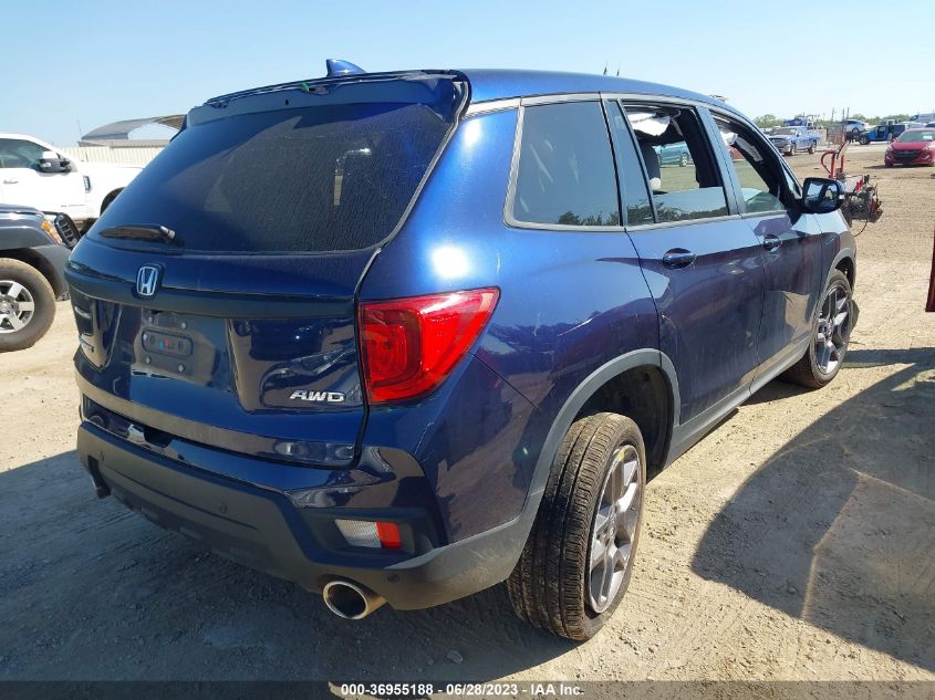 2022 HONDA PASSPORT EX-L - 5FNYF8H54NB006053