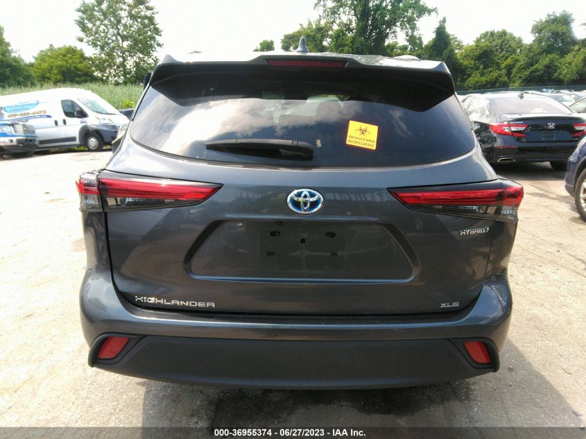 2020 TOYOTA HIGHLANDER HYBRID XLE - 5TDHBRCH6LS513838