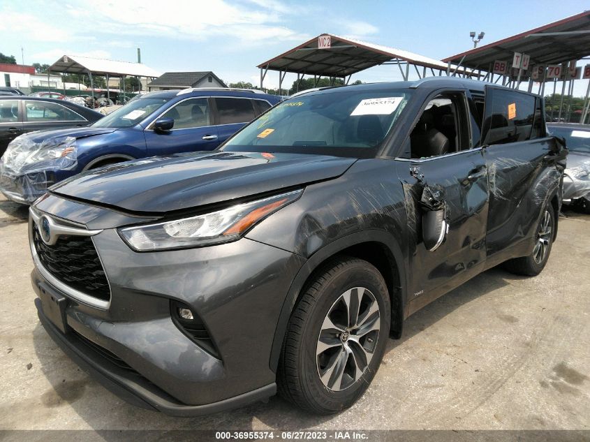 2020 TOYOTA HIGHLANDER HYBRID XLE - 5TDHBRCH6LS513838