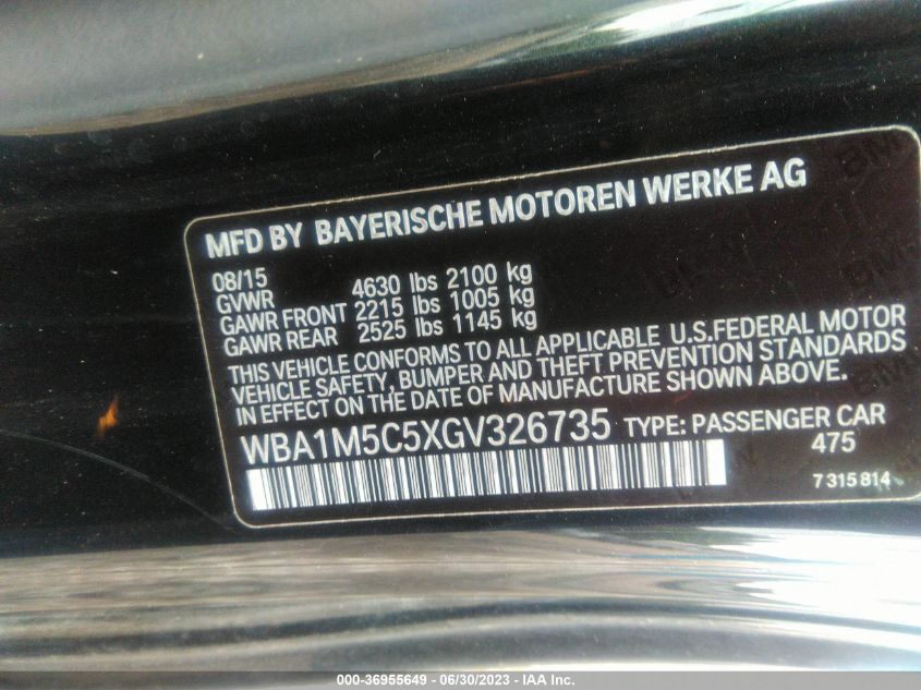 2016 BMW 2 SERIES M235I XDRIVE - WBA1M5C5XGV326735
