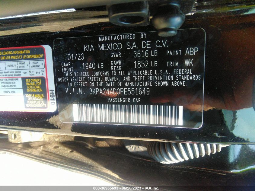 2023 KIA RIO LX - 3KPA24AD0PE551649