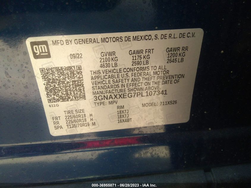 2023 CHEVROLET EQUINOX PREMIER - 3GNAXXEG7PL107341