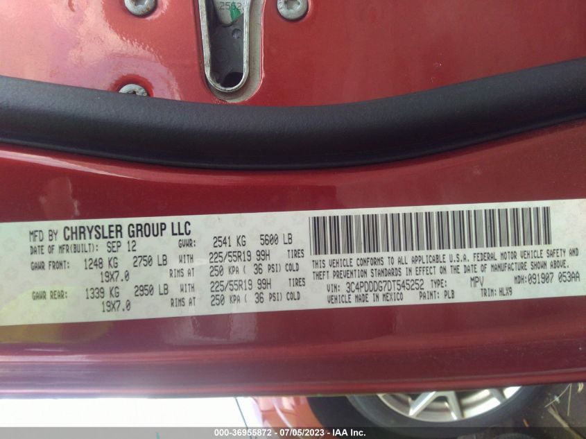 2013 DODGE JOURNEY CREW - 3C4PDDDG7DT545252